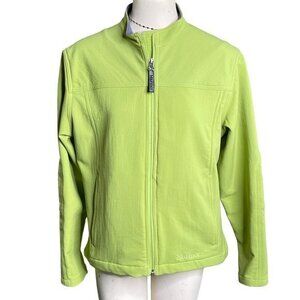 Marmot Women's Soft Shell Zip Up Jacket in Green Size L